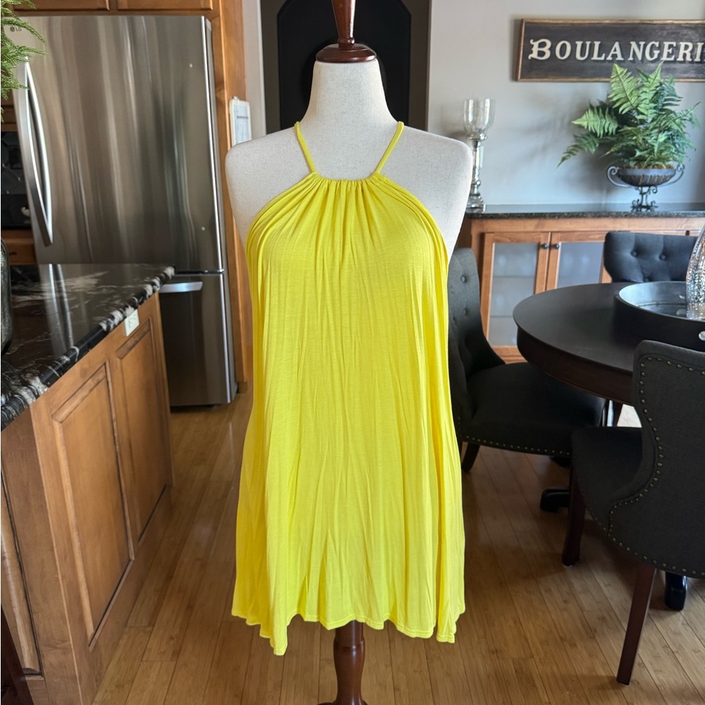 Yellow Halter Neck Dress